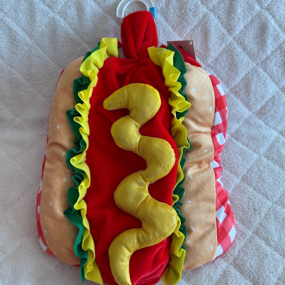 Hot Dog Costune with Mustard Design for Pet